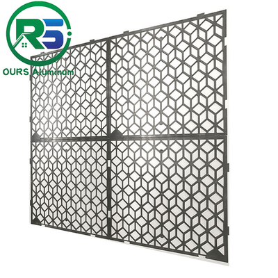 Artistic Aluminum laser cutting Aluminum Perforated  Panels CNC Carved Exterior PVDF Coating