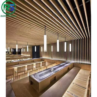 Environmental Friendly Linear Suspended Metal Ceiling 0.9mm White Aluminum Ceiling