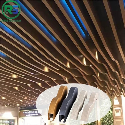 Environmental Friendly Linear Suspended Metal Ceiling 0.9mm White Aluminum Ceiling